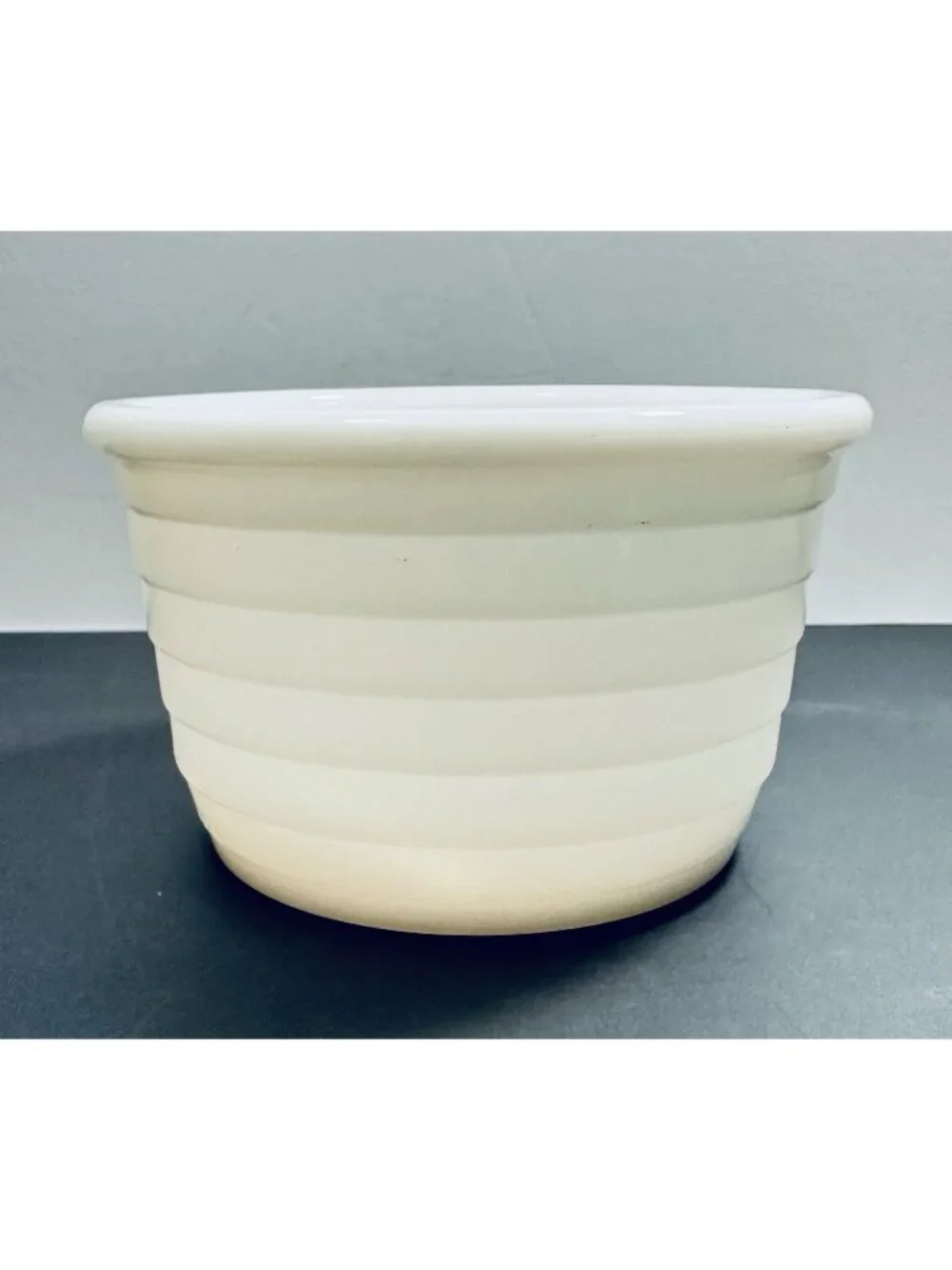 Milk Glass Small Mixing Bowl Vintage White Art Deco Beehive 1930’s 3.75